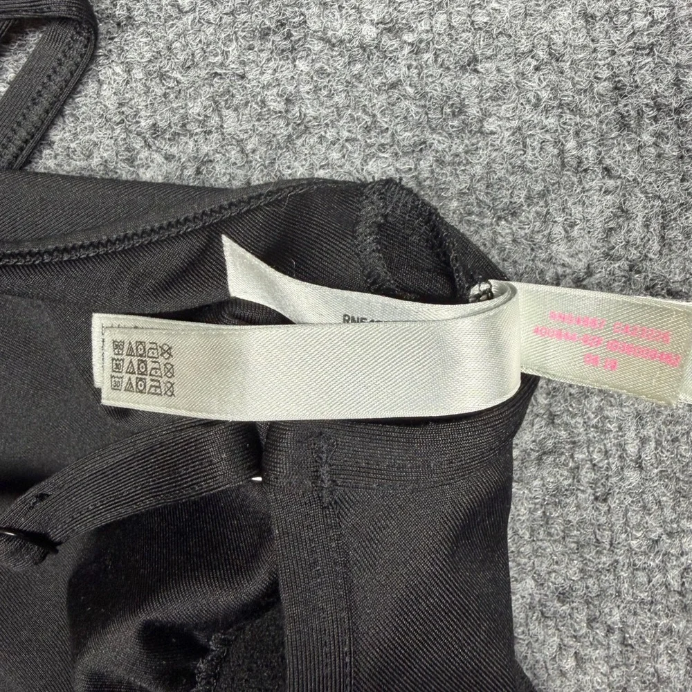 Victoria's Secret PINK Ultimate Sports Bra Black Logo Band Adjustable Strap S-DD